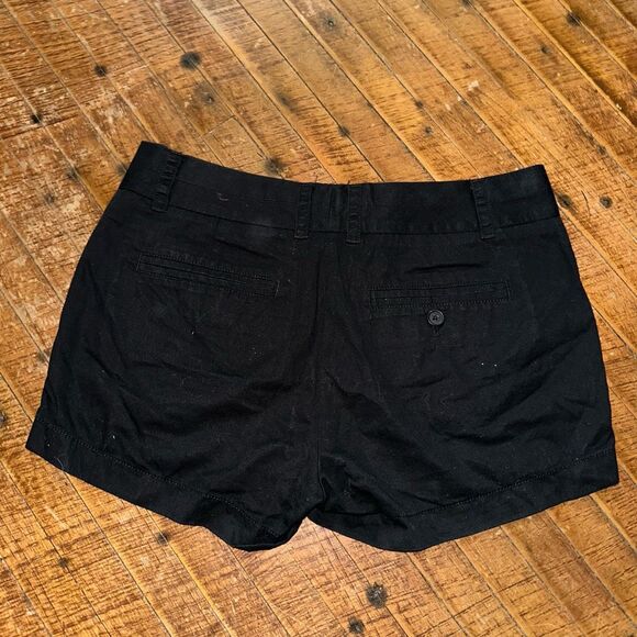J Crew chino flat front black preppy minimalist size 2 shorts - Picture 3 of 3